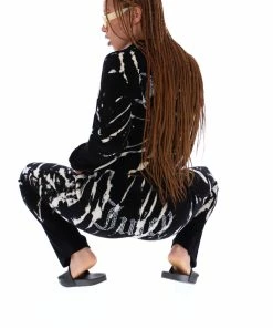 JUICY COUTURE TRACKSUITS BLACK TIE DYE LUXE VELOUR DIAMANTE TRACKSUIT BOTTOM