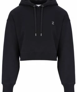 JUICY COUTURE BLACK DIAMANTE BOYFRIEND CROPPED HOODIE TRACKSUITS