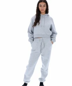 JUICY COUTURE SILVER MARL DIAMANTE BOYFRIEND JOGGERS