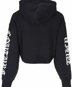 JUICY COUTURE BLACK BOYFRIEND RODEO GRAPHIC CROPPED HOODIE TRACKSUITS