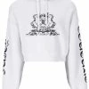 JUICY COUTURE WHITE BOYFRIEND RODEO GRAPHIC CROPPED HOODIE TRACKSUITS