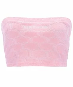 JUICY COUTURE ALMOND BLOSSOM JACQUARD TERRY TOWELLING BANDEAU