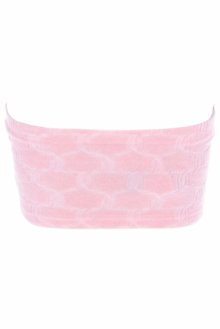 JUICY COUTURE ALMOND BLOSSOM JACQUARD TERRY TOWELLING BANDEAU