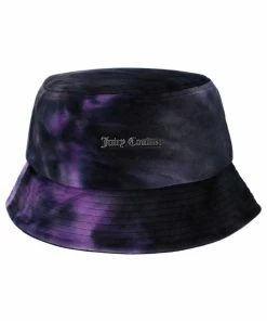 JUICY COUTURE ACCESSORIES PURPLE TIE DYE VELOUR BUCKET HAT