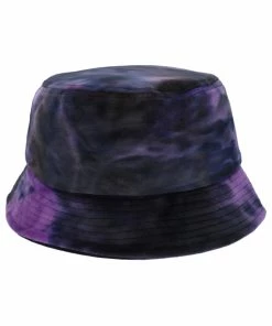 JUICY COUTURE ACCESSORIES PURPLE TIE DYE VELOUR BUCKET HAT