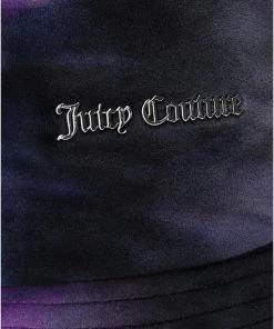 JUICY COUTURE ACCESSORIES PURPLE TIE DYE VELOUR BUCKET HAT