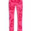 JUICY COUTURE FLURO PINK PRINTED VELOUR DIAMANTE TRACKSUIT BOTTOMS SPRING SUMMER '22 COLLECTION