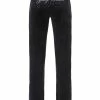 JUICY COUTURE BLACK VELOUR SCRIPT DIAMANTE TRACKSUIT BOTTOM TRACKSUITS