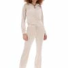 JUICY COUTURE SPRING SUMMER '22 COLLECTION BRAZILIAN SAND VELOUR DIAMANTE TRACKSUIT BOTTOM