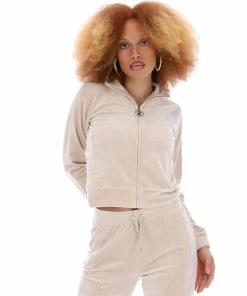 JUICY COUTURE BRAZILIAN SAND VELOUR DIAMANTE TRACKTOP