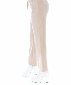 JUICY COUTURE SPRING SUMMER'22 COLLECTION BRAZILIAN SAND VELOUR DIAMANTE TRACKSUIT BOTTOM