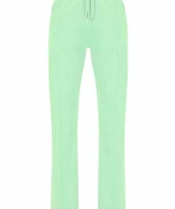 JUICY COUTURE MINT VELOUR DIAMANTE TRACKSUIT BOTTOM