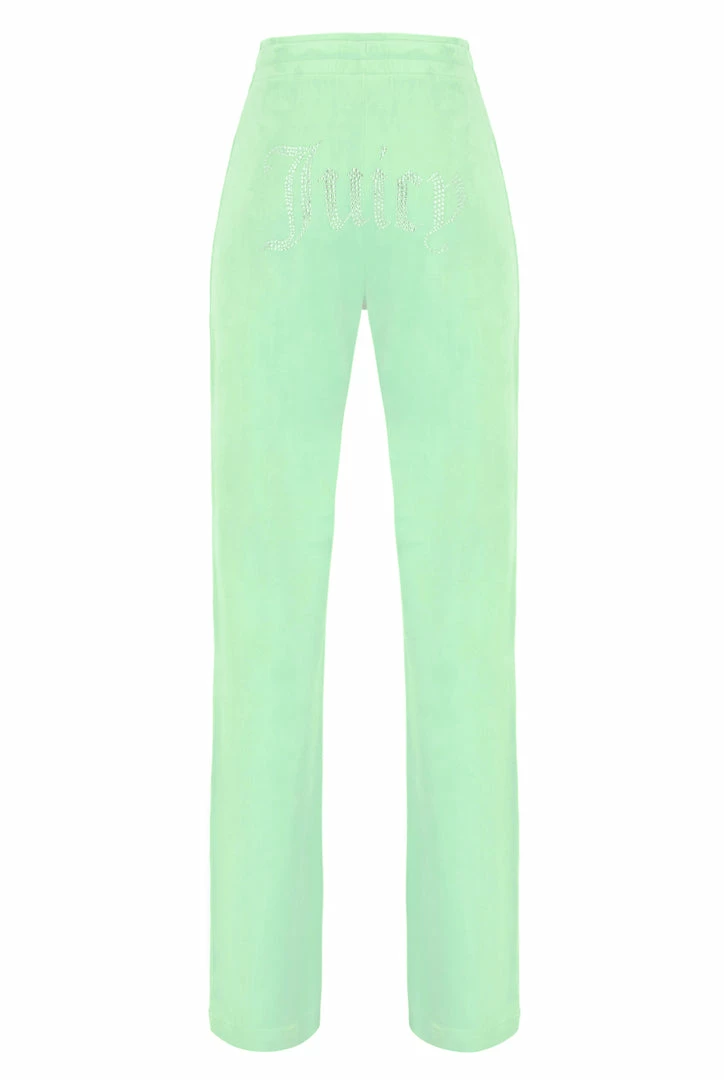 JUICY COUTURE MINT VELOUR DIAMANTE TRACKSUIT BOTTOM