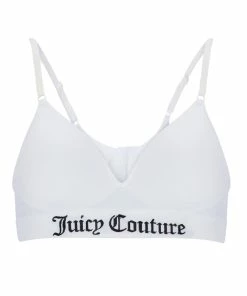 JUICY COUTURE LINGERIE & NIGHTWEAR WHITE SEAMLESS RIBBED BRA