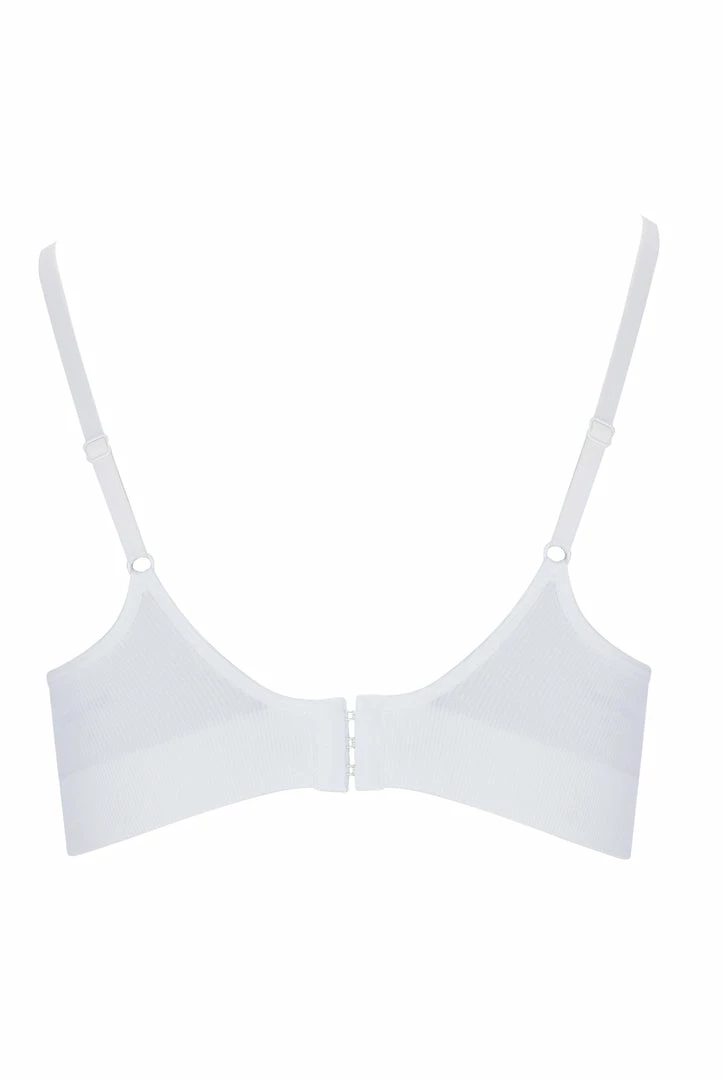 JUICY COUTURE LINGERIE & NIGHTWEAR WHITE SEAMLESS RIBBED BRA