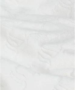 JUICY COUTURE WHITE MONOGRAM JACQUARD TERRY TOWELLING HOODED DRESS DRESSES