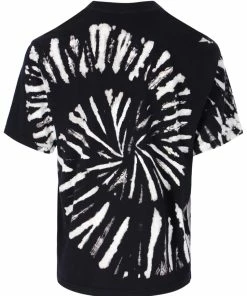 JUICY COUTURE BLACK UNISEX TIE DYE T-SHIRT TOPS