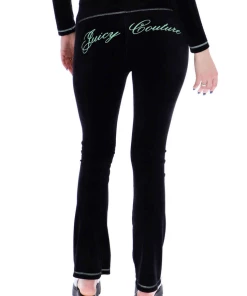 JUICY COUTURE BOTTOMS BLACK CONTRAST STITCH FLARED PANTS