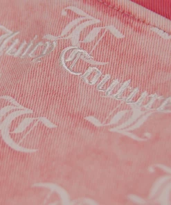 JUICY COUTURE FLURO PINK MONOGRAM ACID WASH DENIM CORSET SPRING SUMMER'22 COLLECTION