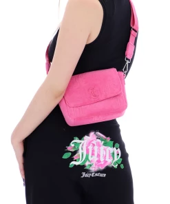 JUICY COUTURE FLURO PINK MONOGRAM TOWELLING BAG