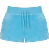 JUICY COUTURE NEW IN PETIT FOUR CLASSIC VELOUR TRACK SHORT
