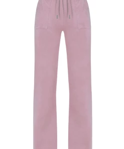 JUICY COUTURE KEEPSAKE LILAC CLASSIC VELOUR DEL RAY POCKETED BOTTOMS