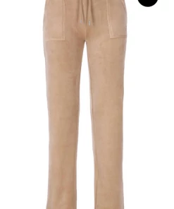 JUICY COUTURE TRACKSUITS WARM TAUPE LUXE VELOUR DEL RAY POCKETED BOTTOMS
