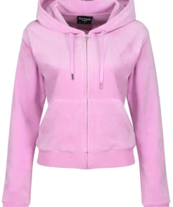 JUICY COUTURE ORCHID LUXE VELOUR ROBERTSON HOODIE TRACKSUITS