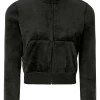 JUICY COUTURE BLACK CLASSIC VELOUR TRACK TOP TRACKSUITS
