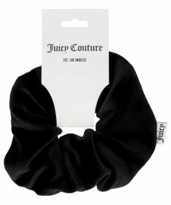 JUICY COUTURE SPRING SUMMER '22 COLLECTION BLACK VELOUR SCRUNCHIE