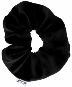 JUICY COUTURE SPRING SUMMER'22 COLLECTION BLACK VELOUR SCRUNCHIE