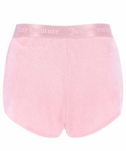 JUICY COUTURE ALMOND BLOSSOM RIBBED VELOUR FLARED SHORTS