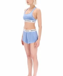 JUICY COUTURE DELLA ROBIA VELVET LOUNGE RACER BRA LOUNGEWEAR