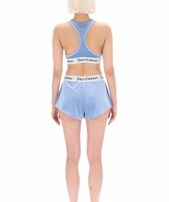 JUICY COUTURE DELLA ROBIA VELVET LOUNGE FLARED SHORTS BOTTOMS