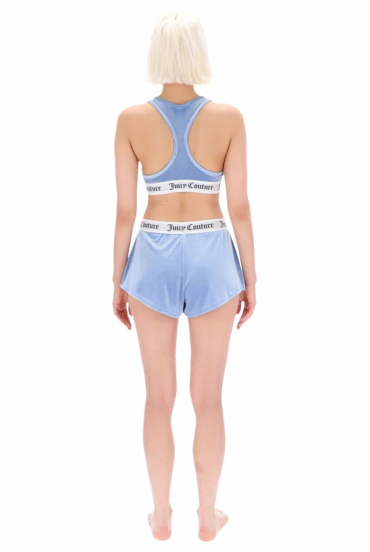 JUICY COUTURE DELLA ROBIA VELVET LOUNGE RACER BRA LOUNGEWEAR