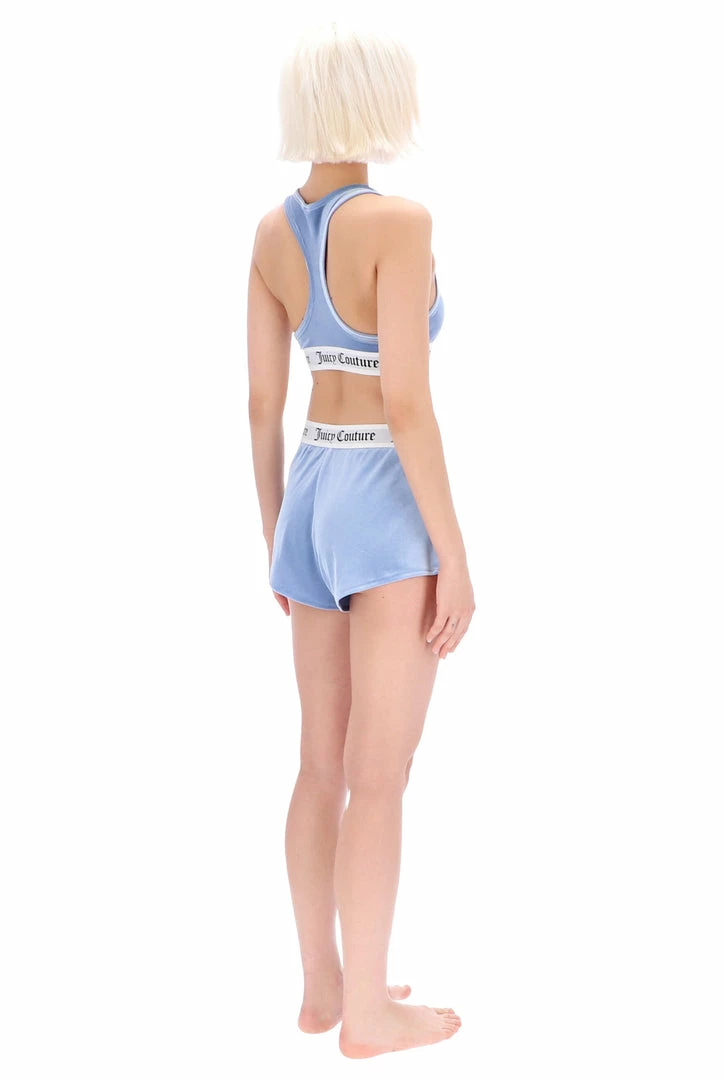 JUICY COUTURE DELLA ROBIA VELVET LOUNGE RACER BRA LOUNGEWEAR