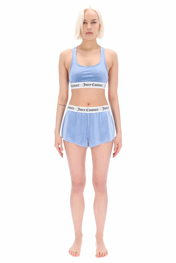 JUICY COUTURE DELLA ROBIA VELVET LOUNGE RACER BRA LOUNGEWEAR