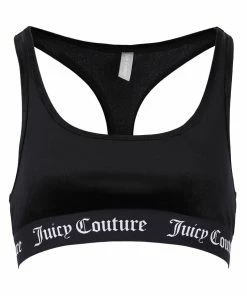 JUICY COUTURE BLACK VELVET LOUNGE RACER BRA LINGERIE & NIGHTWEAR