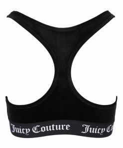 JUICY COUTURE BLACK VELVET LOUNGE RACER BRA LINGERIE & NIGHTWEAR