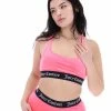 JUICY COUTURE SPRING SUMMER '22 COLLECTION FLURO PINK VELVET LOUNGE RACER BRA