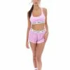 JUICY COUTURE LOUNGEWEAR ORCHID PINK VELVET LOUNGE FLARED SHORTS