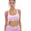 JUICY COUTURE LINGERIE & NIGHTWEAR ORCHID PINK VELVET LOUNGE RACER BRA