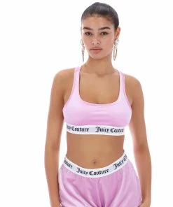 JUICY COUTURE LOUNGEWEAR ORCHID PINK VELVET LOUNGE FLARED SHORTS