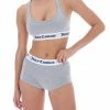 JUICY COUTURE SILVER MARL COTTON LOUNGE RACER BRA NEW IN