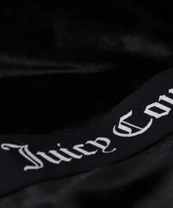 JUICY COUTURE BOTTOMS BLACK VELVET LOUNGE FLARED SHORTS