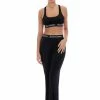 JUICY COUTURE BLACK VELVET LOUNGE WIDE LEG BOTTOMS