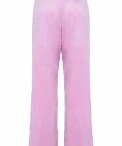 JUICY COUTURE ORCHID PINK VELVET LOUNGE WIDE LEG BOTTOMS