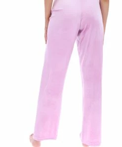 JUICY COUTURE ORCHID PINK VELVET LOUNGE WIDE LEG BOTTOMS