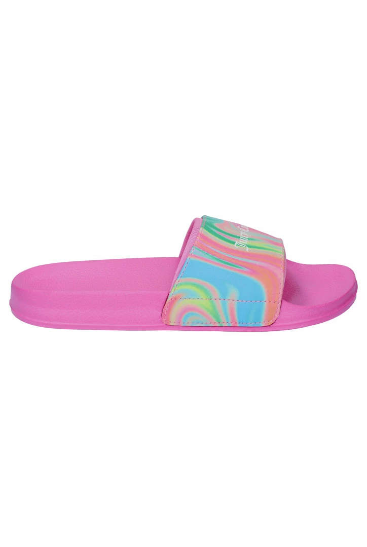 JUICY COUTURE MULTI-COLOUR SWIRL SLIDERS