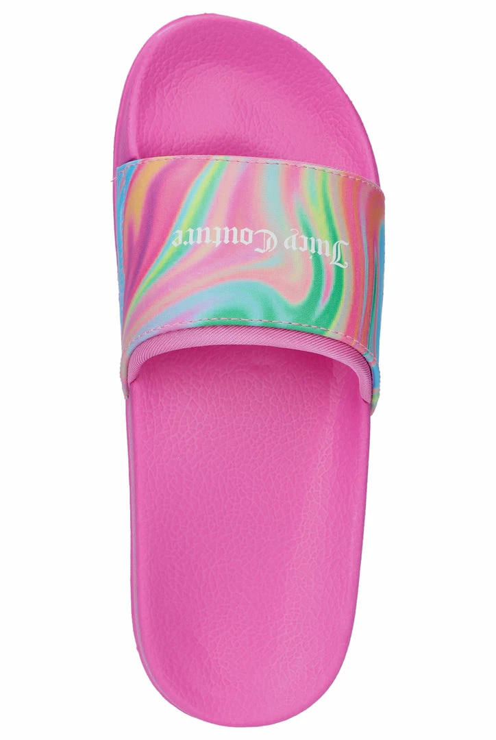 JUICY COUTURE MULTI-COLOUR SWIRL SLIDERS